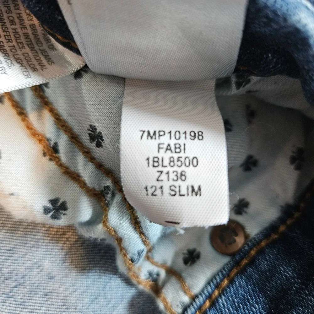 Lucky‎ Brand 121 Slim Jeans Mens 38x30 Dark Blue Denim Stretch 7MP10198